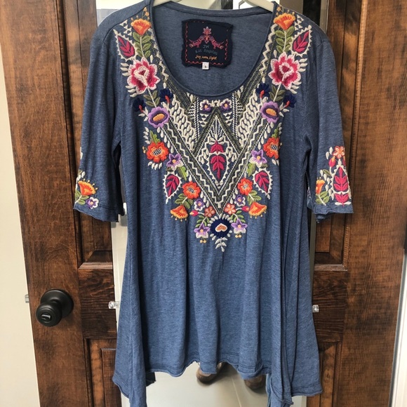 Johnny Was Tops - Johnny Was Embroidered Top